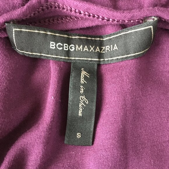 BCBGMAXAZRIA Deep Port SELDA Ruching Back Long Sleeve Shirt Top - Picture 2 of 8